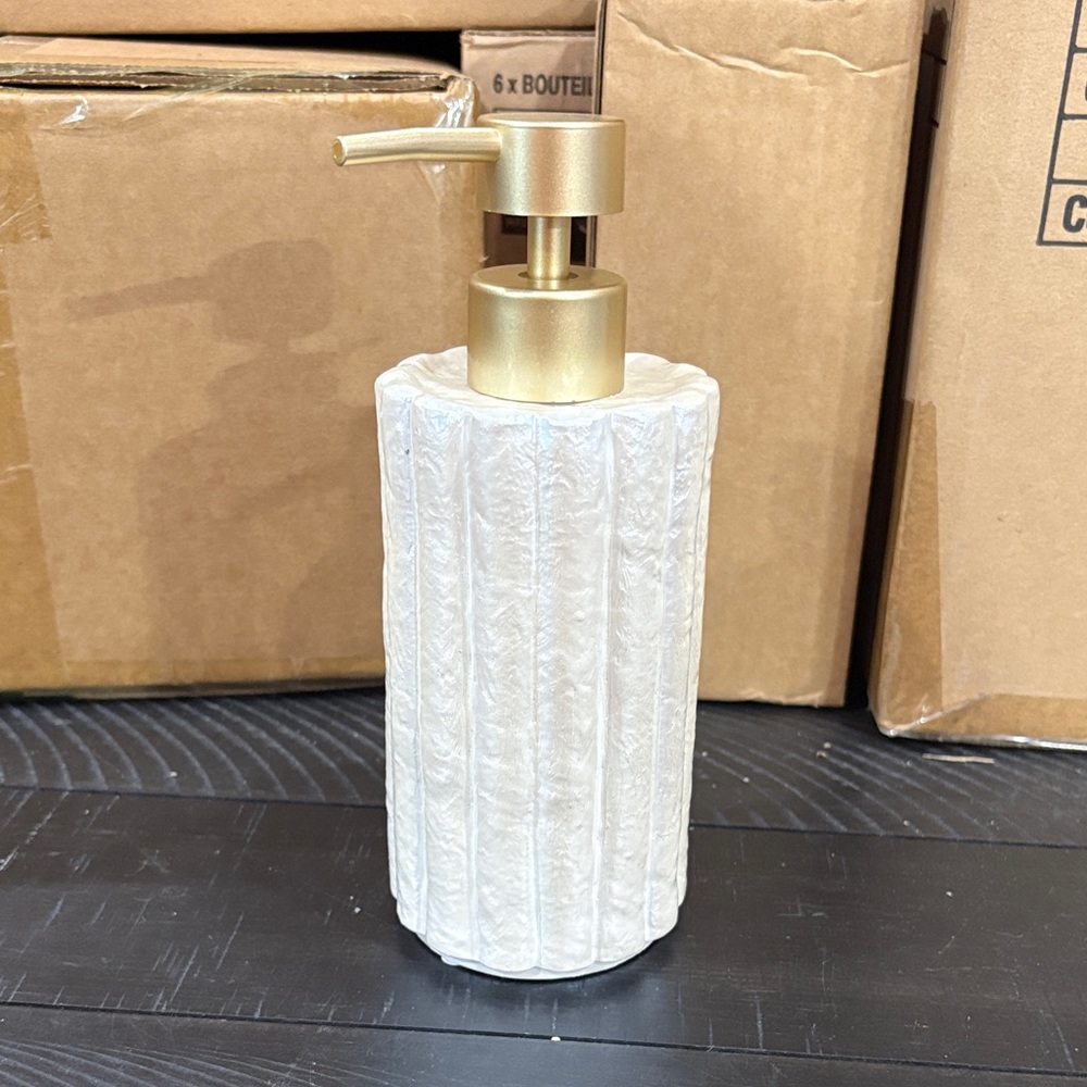 Threshold Gold and Cream Soap Dispenser